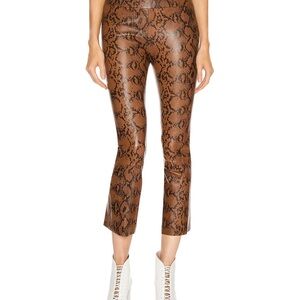 Rare Woman’s Lamb Leather Pants SPRWMN Designer Crop Flare Sz M NWOT $2200 Snake